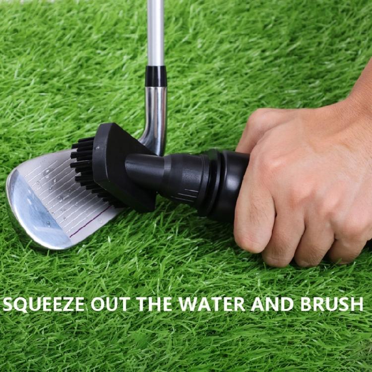 Golf Cleaner Brush with Extrusion Water Bottle and Hook, Golf Brush Golf Cleaning Brush Golf Club Brush Grooves Cleaner