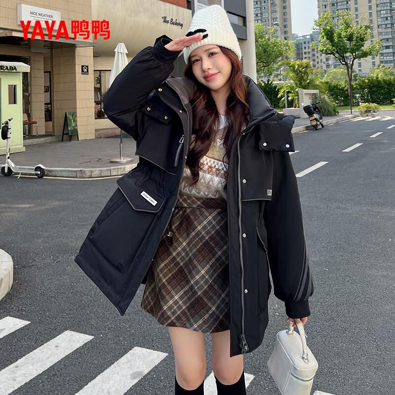 

YAYA 2024 Женская пуховая парка средней длины с капюшоном YE4B615153W M