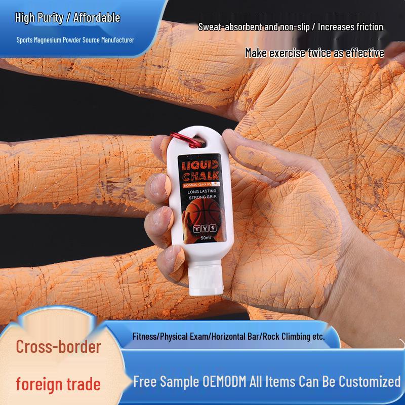 Cross Orange Liquid Magnesium Anti-slip Powder for Weightlifting and Pull-ups 50ml White