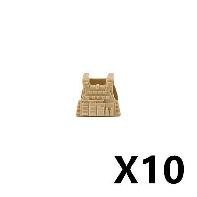 Military Soldiers Fighter Tactical Vest Accessories Building Block Rebound Clothes Armor Bricks Gift Toys For Children J083