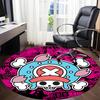 1pc One Piece Pirate Flag Skull Office Round Area Rug, Under Office Chairs Bedroom Living Room Home Decor  A1022132