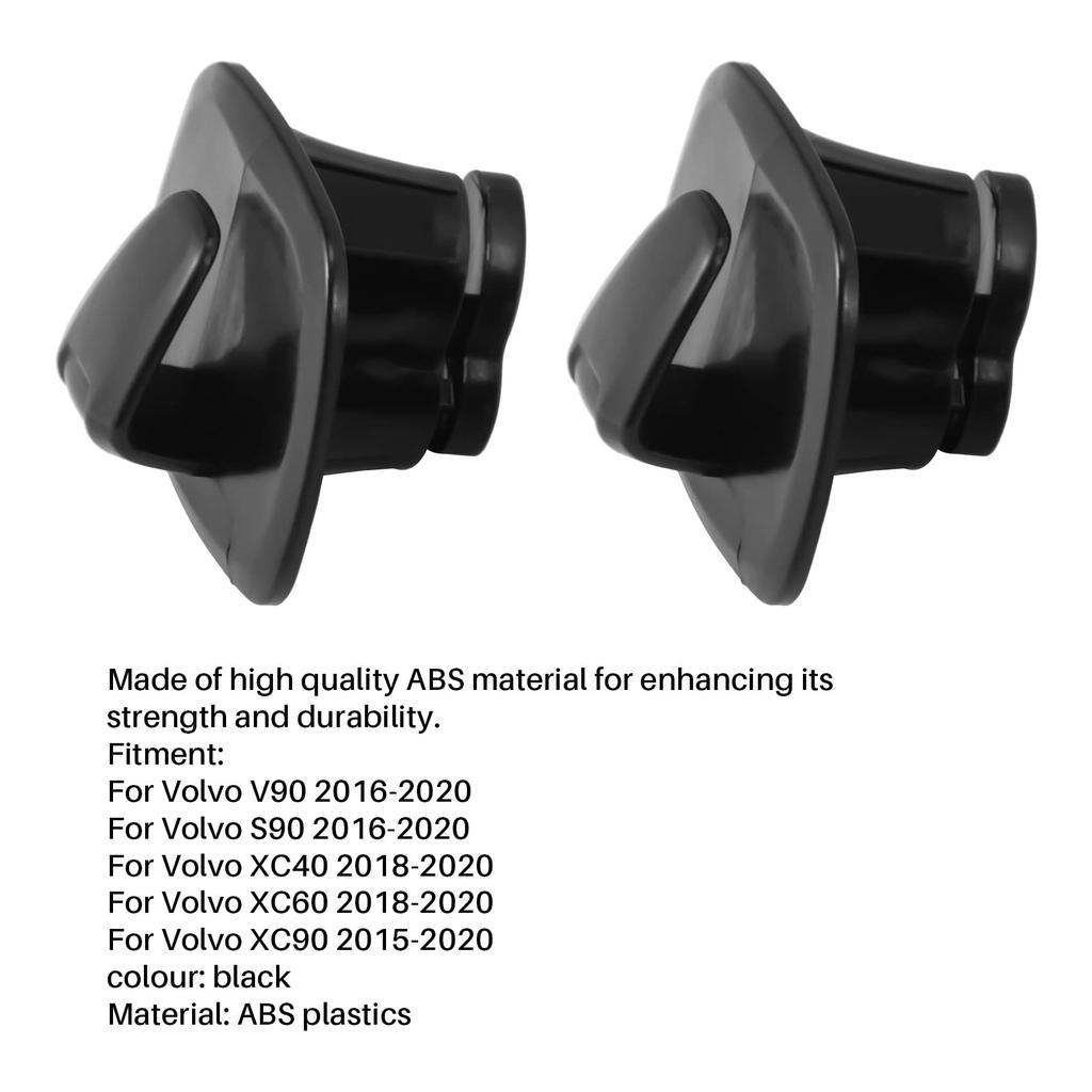 Shufearo 2pcs Car Black ABS Interior Roof Hook Clothes Hanger Hook Trim for V90 S90 XC40 XC60 XC90 2015-2020