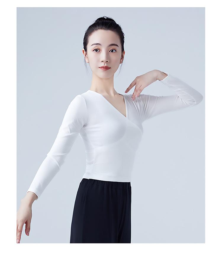Eleganter Strick-Crossover-Cardigan für Erwachsene, Ballettkleid für den Herbst - Klassischer chinesischer Tanzstil
