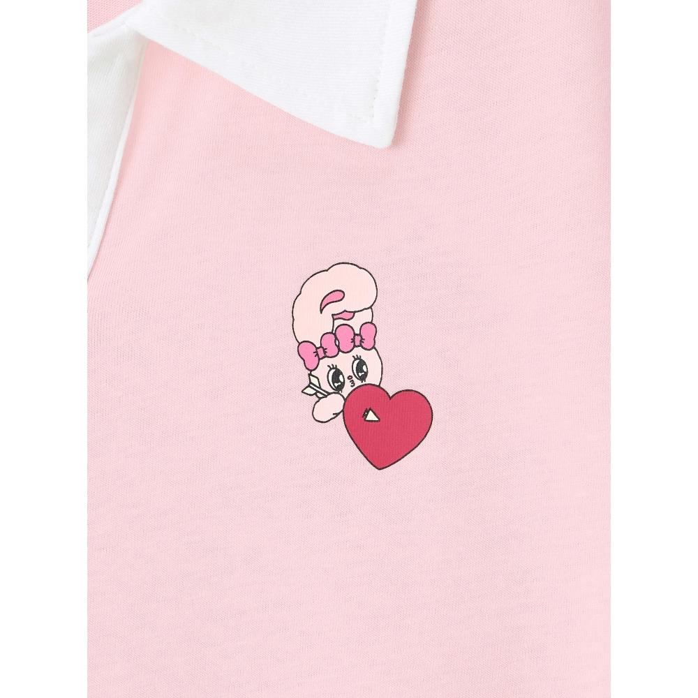 GU by Uniqlo Girls Cropped Polo Shirt Estabunny Jr