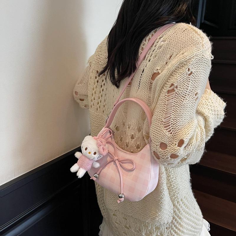 High-End Nischentasche Damen neue Mode Umhängetasche Schleife tragbare Knödeltasche