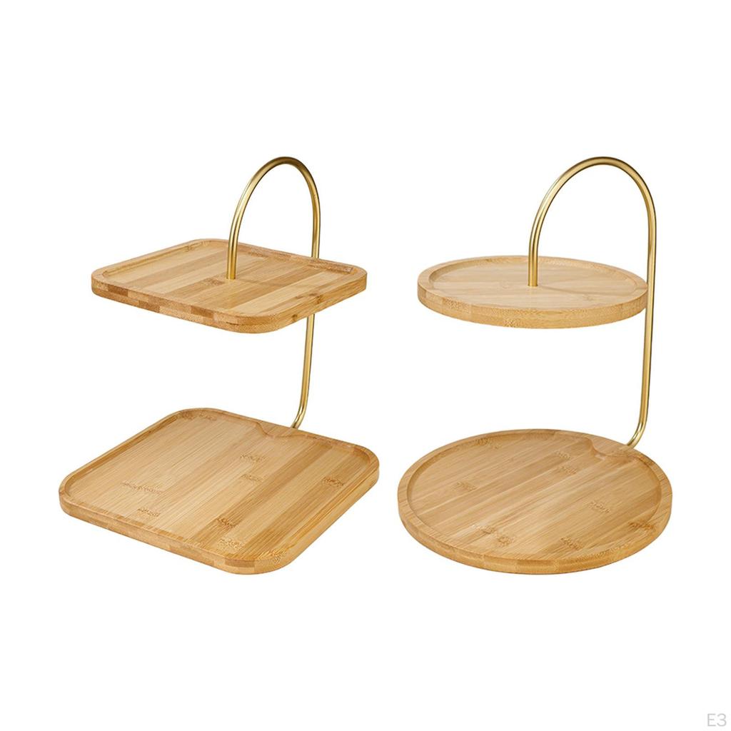 Bamboo Cupcake Stand Dessert Display Stands Table for Celebration