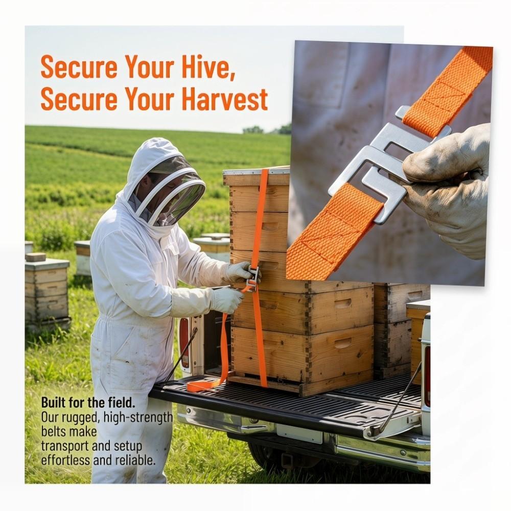 2Pcs Adjustable Beehive Strap Durable Beehive Tie Colorful Bee Box Binding Strip  Beekeeping