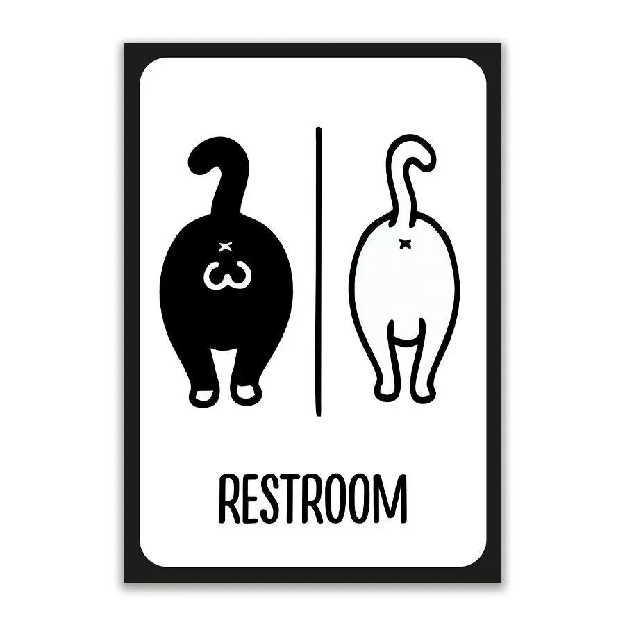 Funny Russian Warning Metal Tin Sign  Angry Hostess (Dog is Normal) Humor Wall Plaque Stickman Kicking Man Poster for Gar
