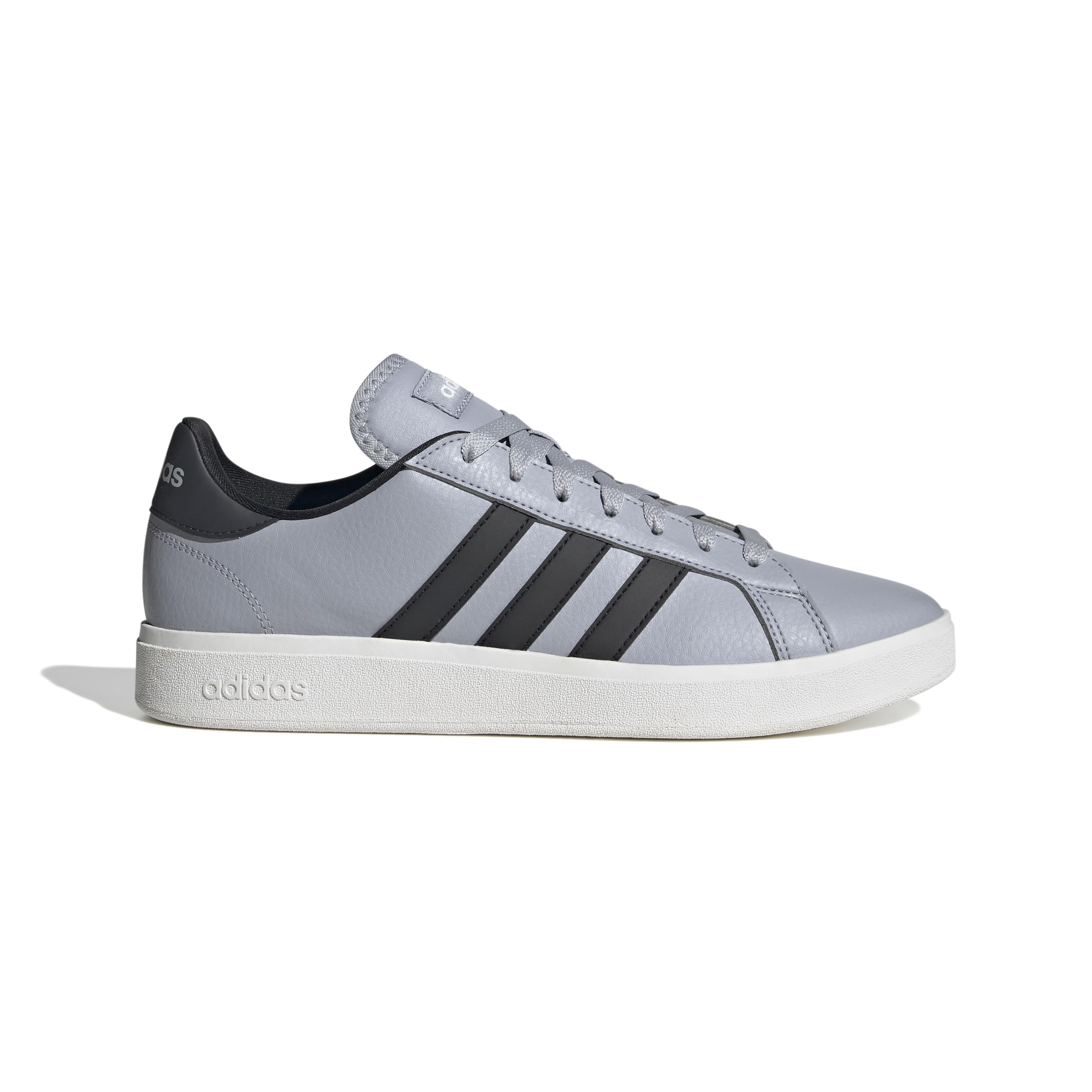 

Adidas Grand Court Base NNO38 Halo Size cm 2.0 Sneakers, Silver/Core Black/Carbon (JH8613), 25.5