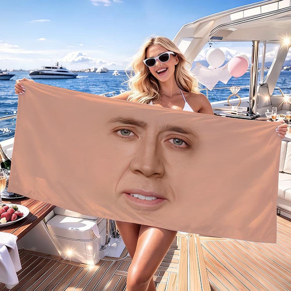Actor N-Nicolas Cage Towel Yoga Gym Yoga Gym Lightweight Portable for Swimming Beach Travel Sports Accessories Sandproof