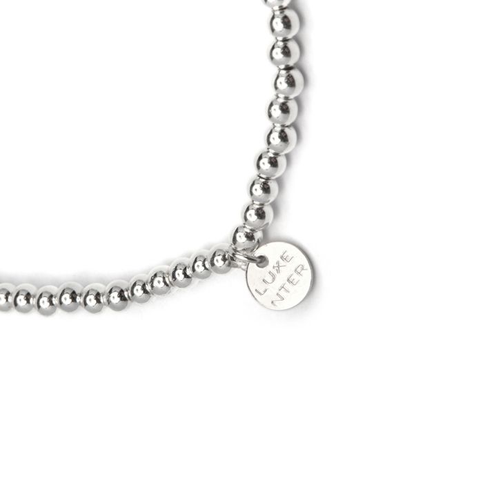 Bracelet - LUXENTER - Krasai - Argent 925 - Hématite - Élastique 55 mm