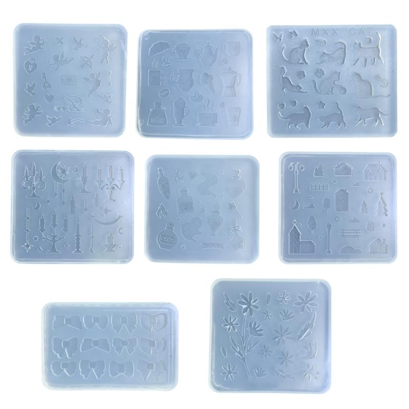 Bowknot Quicksand Shaker Filler Epoxy Resin Mold Accessory Resin Filling Silicone Mould DIY Cast Tool Jewelry Mould