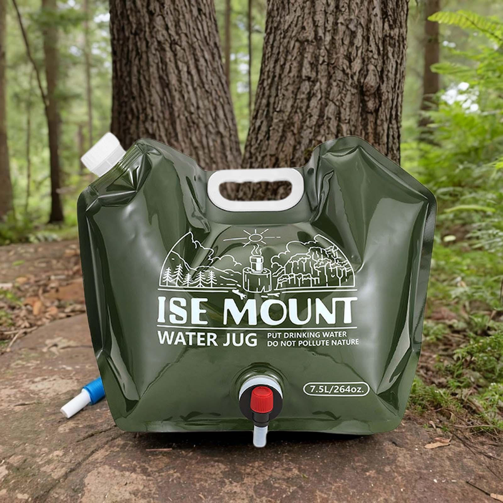 Outdoor Folding Water Bag Carrier 7.5 Liters Leak Emergency Jug Portable with Rotary Faucet