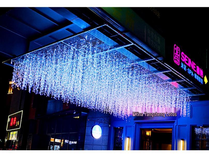 Cross-border Waterproof LED Outdoor Twinkling String Lights for Courtyard and Decorative Waterfall Lighting