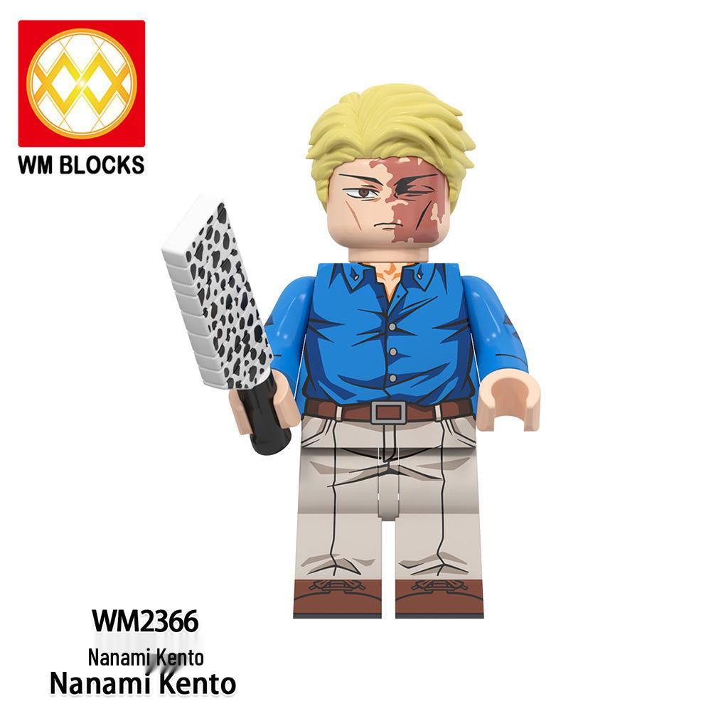 WM6140 Anime Series Building Block Toys: Rika Orimoto, Satoru Gojo, Kento Nanami Figures