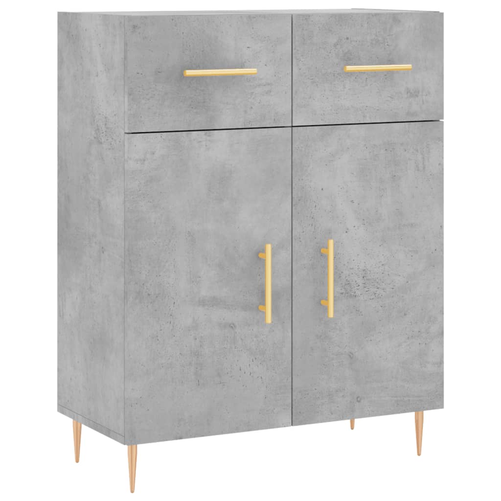 Highboard Concrete Grey 69.5 x 34 x 180 cm Engineered Wood