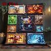 Fantasy Demon Art 2D Flat Pattern Flannel Blanket, High Quality All Seasons, Home Decor, Warmth and Comfort, Perfect for Christmas Gifts.