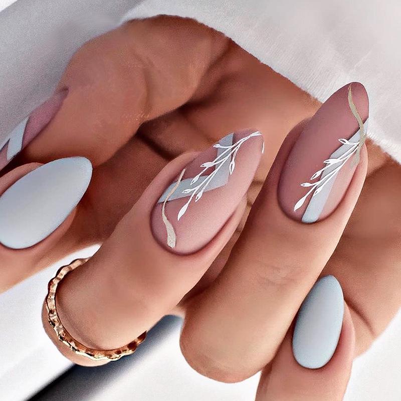 

Almond Frosted Nude Wearable Nail Tips - Advanced Nail Art Patches