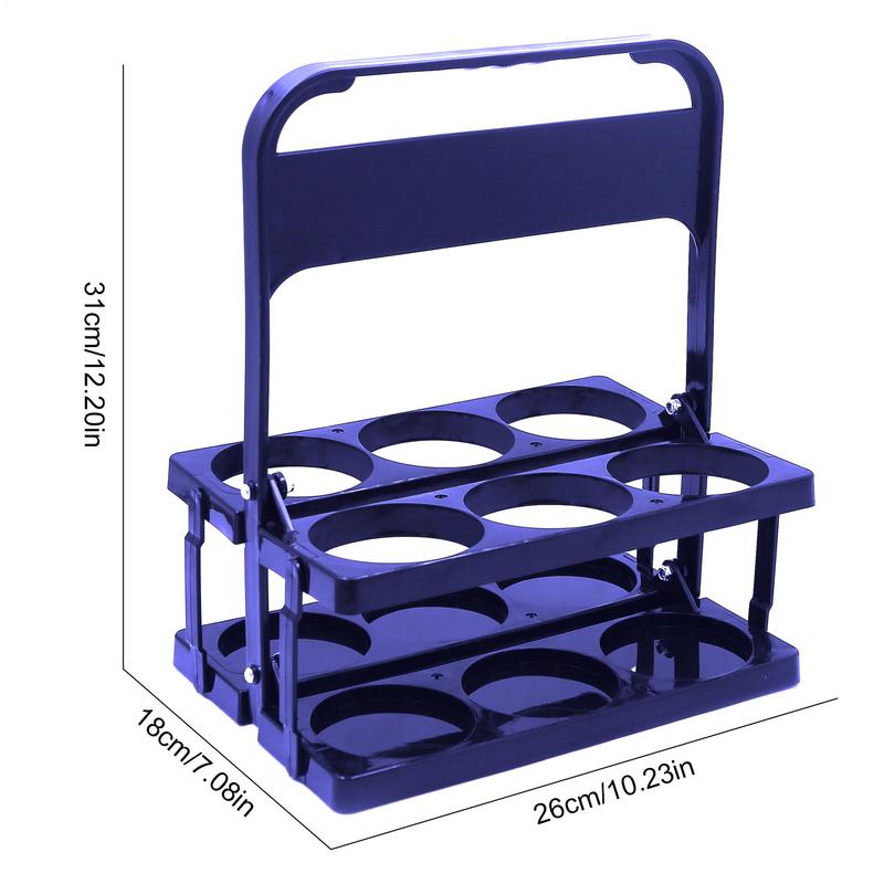 Cup Organizer Beer Bottle Carrier Drink Caddy Holder Bar Beverage Display Basket 6 Pack Wine Rack Durable Foldable Reusable