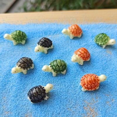 10PCS Colorful Turtle - Party Game Toys Souvenir Gifts Micro Landscape Sand Table Landscape Ornaments Drift Bottle Filling