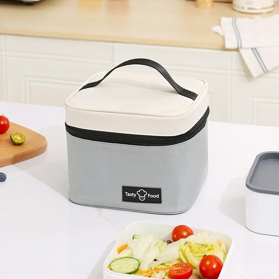 Isolert veske med stor kapasitet Bærbart håndtak Glidelås Vanntett aluminiumsfolie Utendørs piknik Bento Lunsj Frukt Dagligvare Mat Termisk kjøleveske