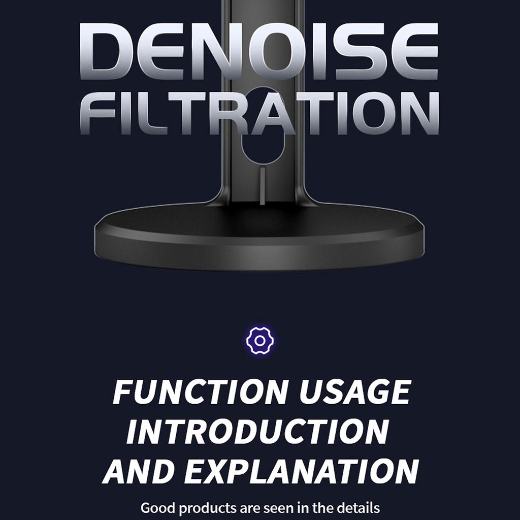 Mikrofon USB RGB Zestaw Mikrofonu Komputerowego ze Statywem Redukcja Szumów Plug & Play Jeden Klawisz do Wyciszenia dla