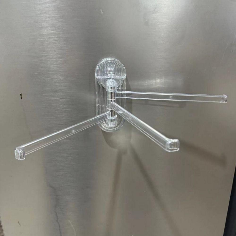 Rotating Suction Cup Towel Rack Multi-poles Hanging Towel Holder Durable Clear Clothes Hanger  Home