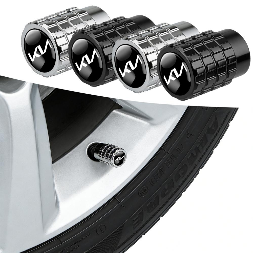 AABJB1 4PCS 3D Aluminum Car Wheel Tire Valve Caps Dust Stem Cover Badge for Kia Sportage Rio Xceed Picanto Sonet Cerato Optima Soul EV6