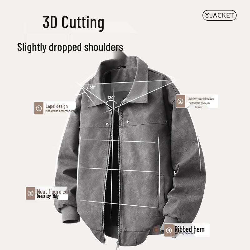 Mark Fairwhale Herren PU Lederjacke im amerikanischen Stil