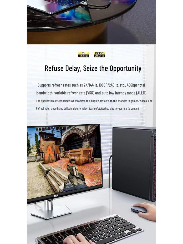 8K HDMI Cable for TV, Computer, Monitor, Projector, Set-Top Box & 4K Devices