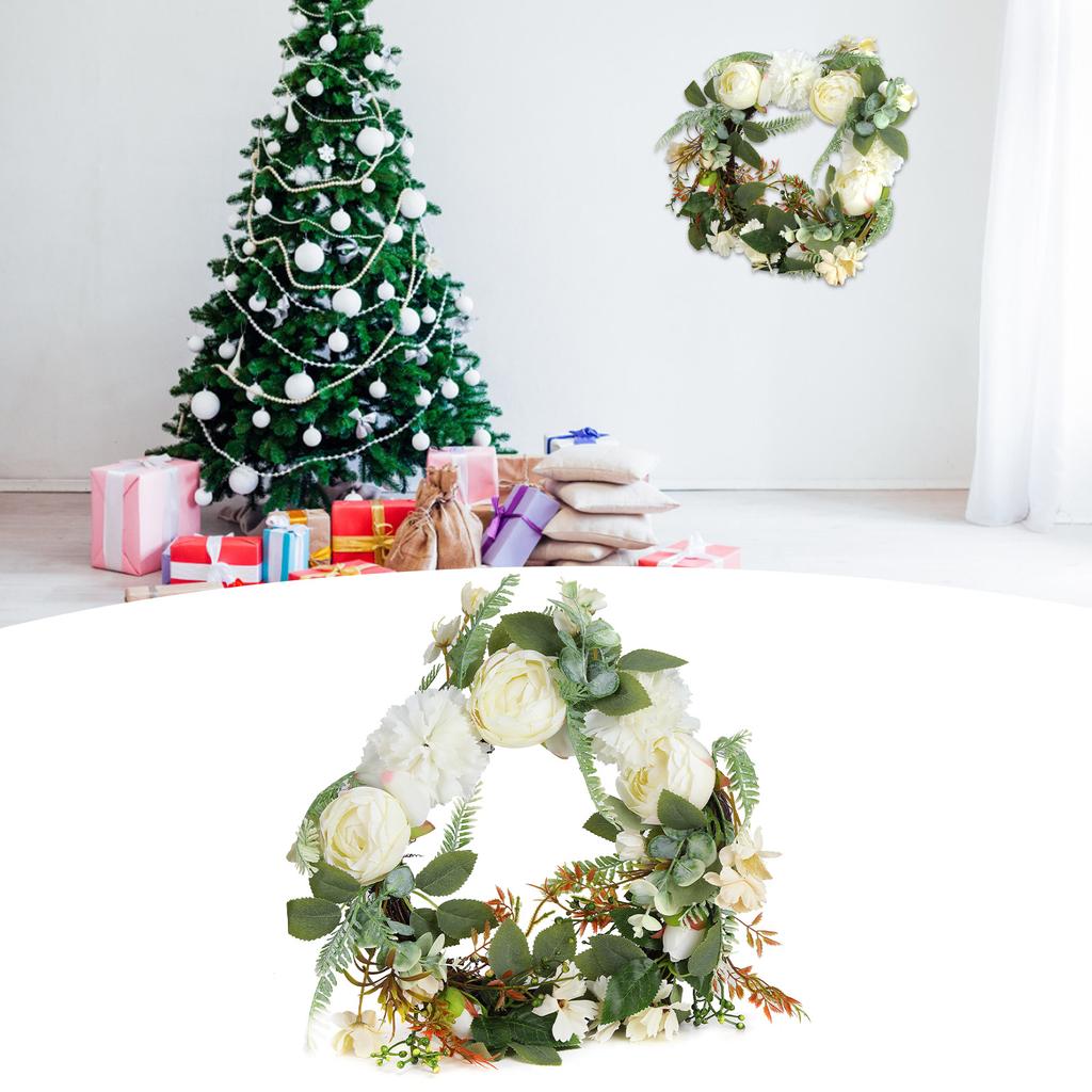 Artificial Flower Wreath Simulation Peony Door Hanging Garland Festivals Party Decoration