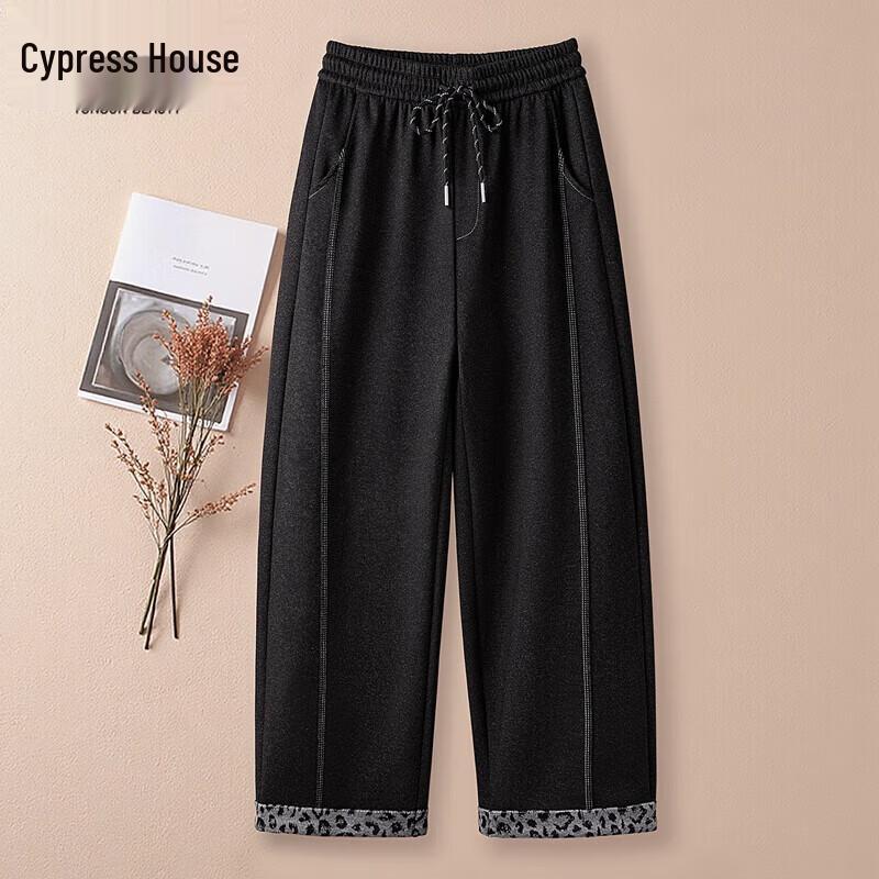 

Cypress House Women s Color-Block Drawstring High-Waist Wide-Leg Casual Pants XL