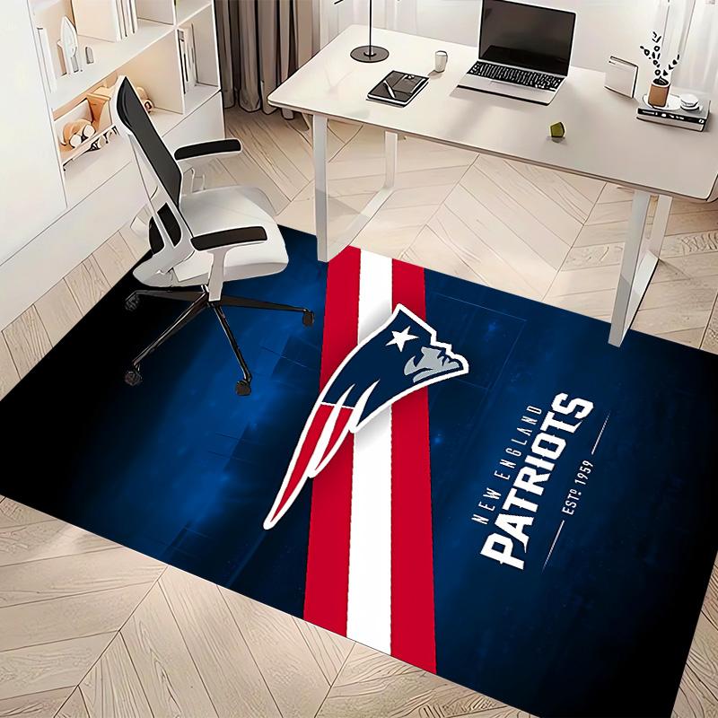 Patriot Logo Print Area Rug - Soft, Washable Non-Slip Indoor Mat for Office Chairs, Living Room, Home Office Decorative Rug