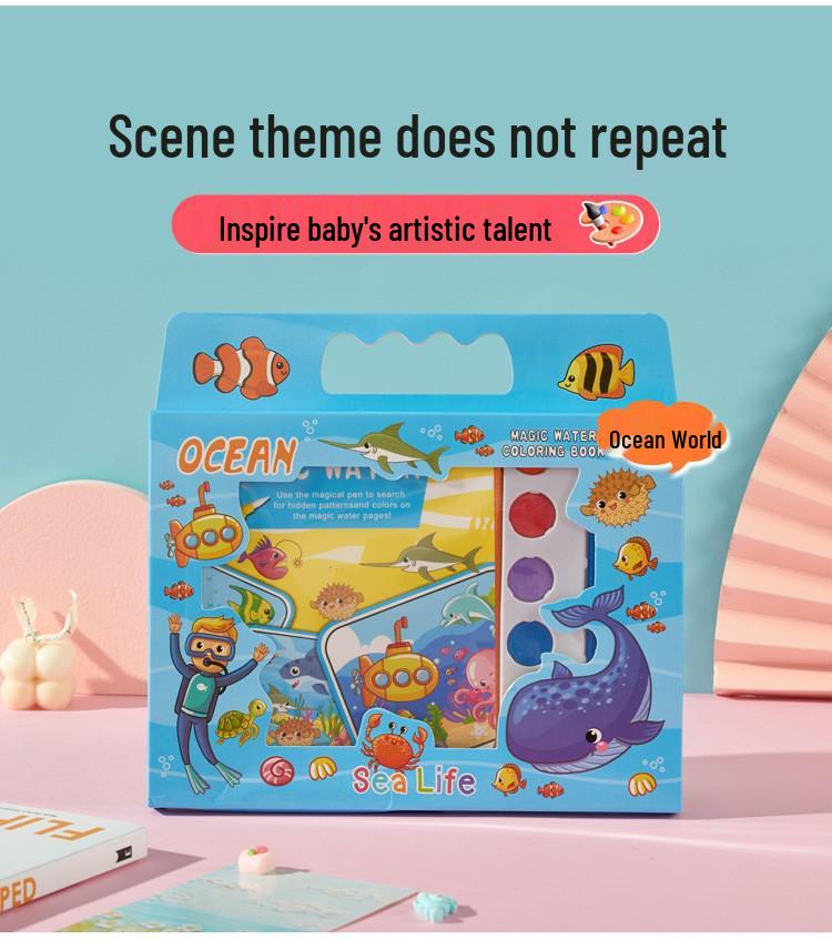 Children's Water Painting Doodle Book Set - Toddler Coloring Toy for June 1st Gift