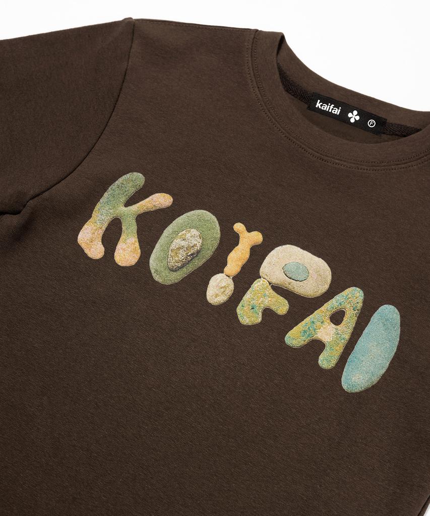 KAIFAI Strata Short Sleeve T-Shirt (Brown) K26Qb232