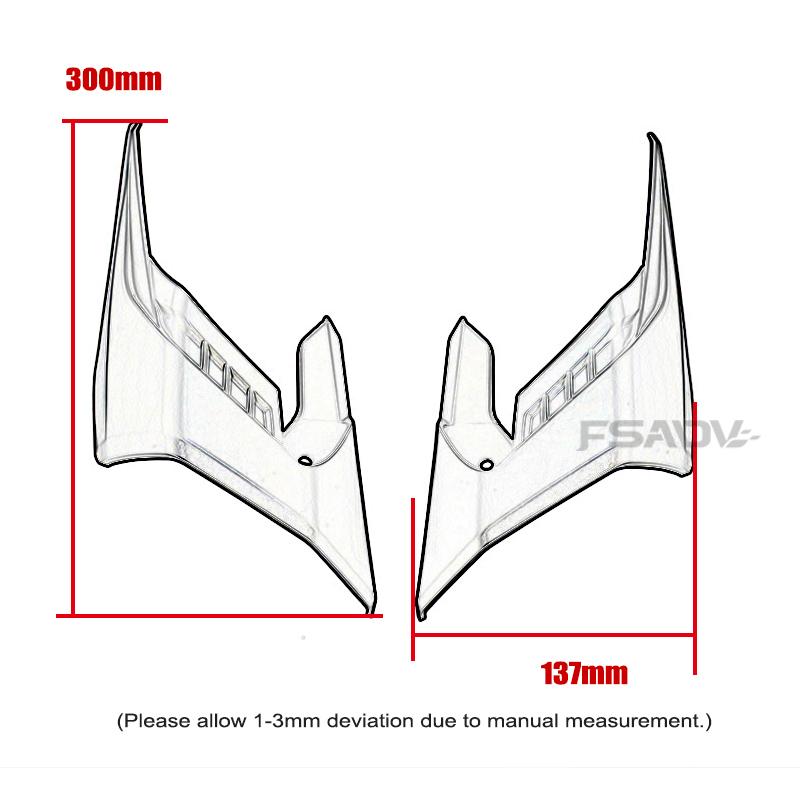 For Honda CB650R Motorcycle Wing Protector CB650 R CB 650R 2018-2023 2022 2021 Carbon Black Fairing Winglets Fin Trim Cover