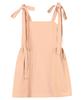 Kobe Lettuce Mini Dress Tunic with Ribbon and Tiered Size Peach Women's Bustier, Spring/Summer [E3471], M,