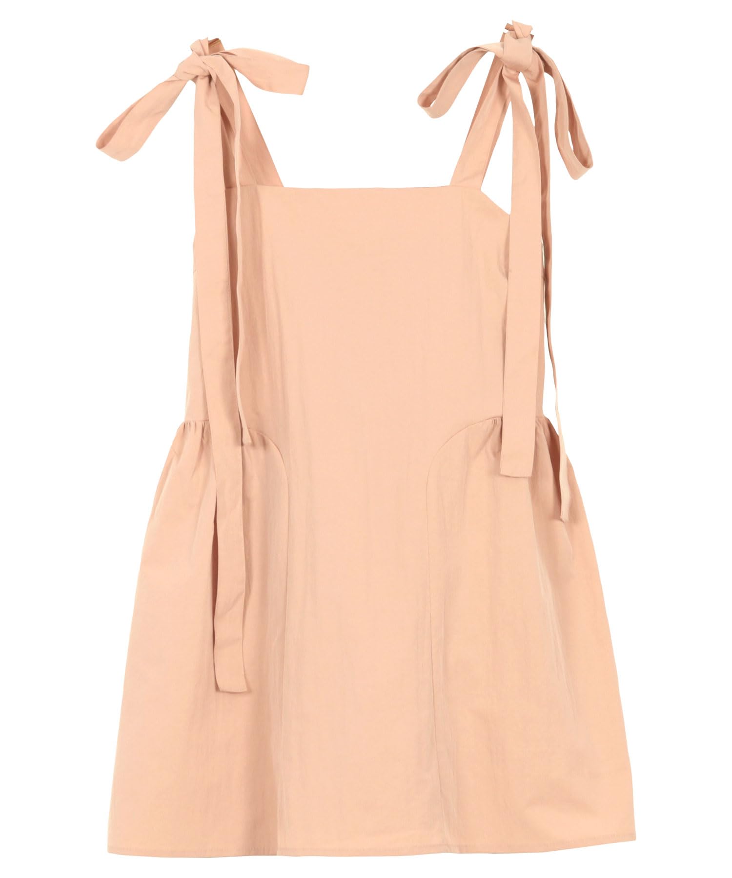 

Мини-платье-туника Kobe Lettuce с лентой и ярусами, размер M, персиковый, женский бюстье, весна/лето [E3471], M,