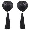Women Sequins Tassels Nipple Cover Reusable Adhesive Pasties Breast Cover Lace Sticky Bra Chest Pad Lingerie Accessories
