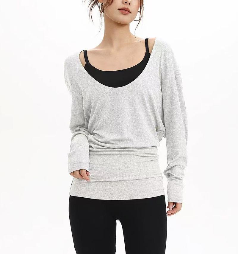 

Loose Fit Long Sleeve Batwing Yoga Top XL
