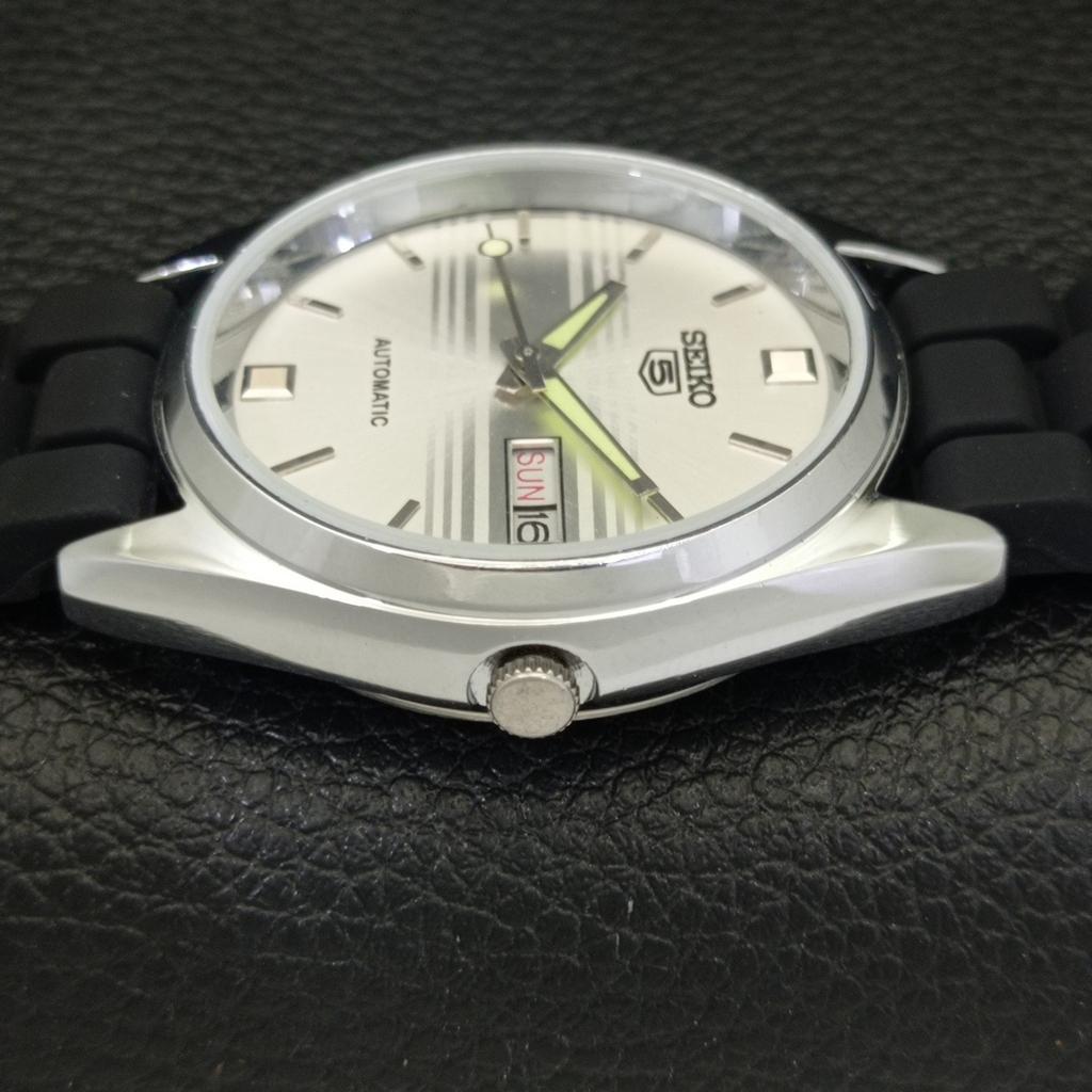 REFURBISHED SEIKO AUTOMATIC 6309A JAPAN MENS VINTAGE SILVER DIAL WATCH a701700-5 R206c-a701700