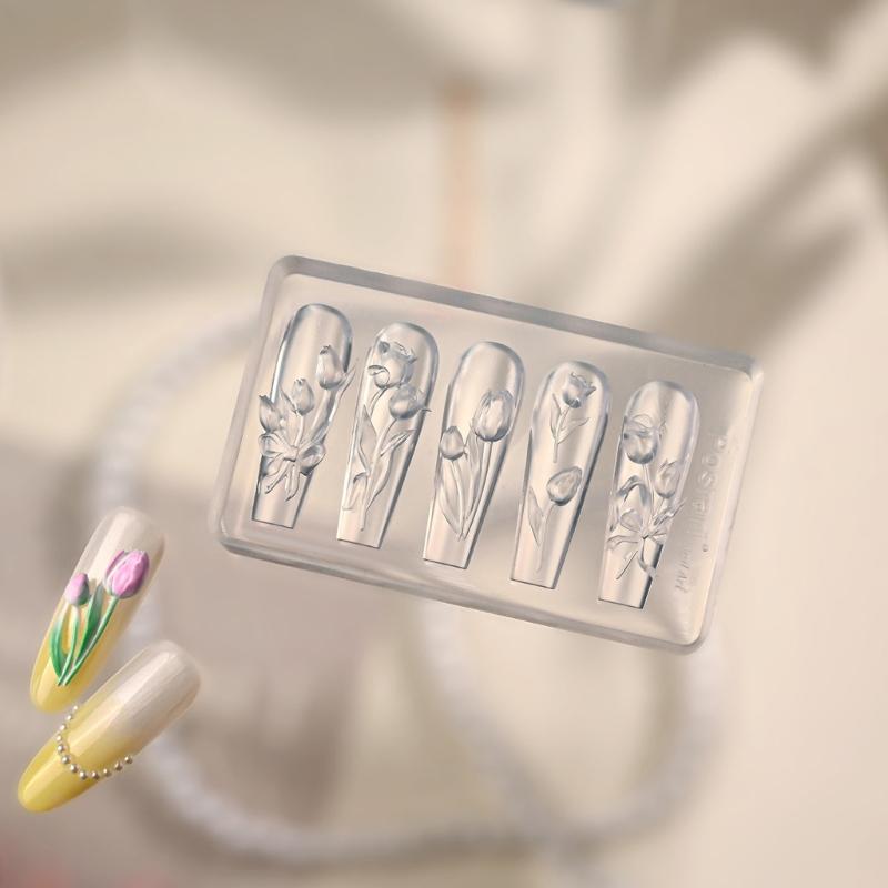 Multifunctional Nails Molds Styling Mold Tulips Shape Nails Accessories Moulds Suitable for Accessories Enhancement