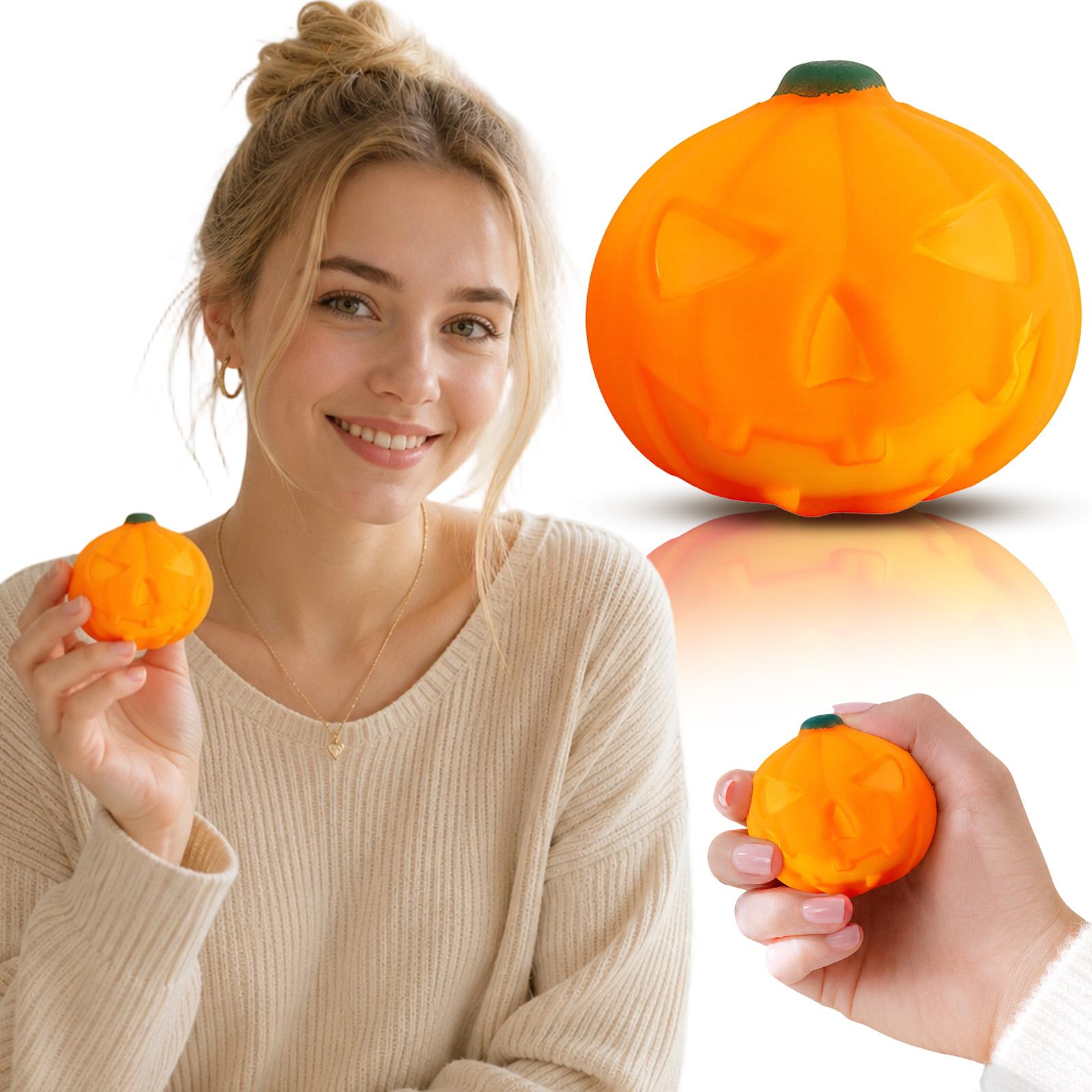 Pumpkin Squishy Slow Rising Stress Relief Toy Halloween Themed Soft Squeeze Sensory Toy for Kids and Adults One Size