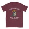 Undiagnosed But Something Aint Right Raccoon Unisexs T Shirts Novelty Tees Short Sleeve Tshirts 100 Cotton Summer Clothes