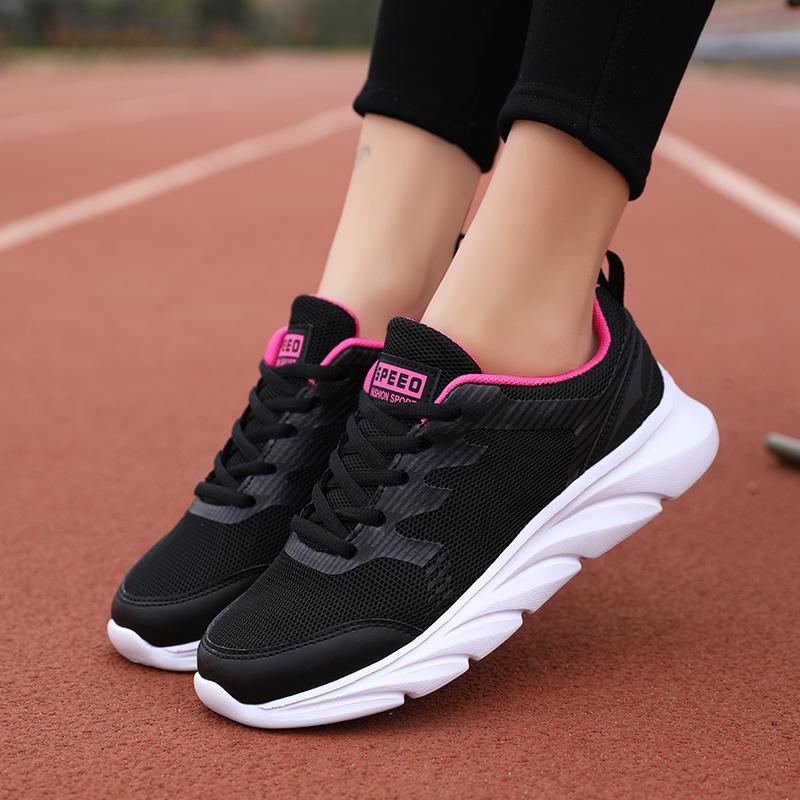 Summer Women's Mesh Is Breathable Super Light, Stomach Fitness Outdoor Running Shoes