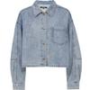 Only Women's Asymmetric Pocket Drop-Shoulder Denim Shirt