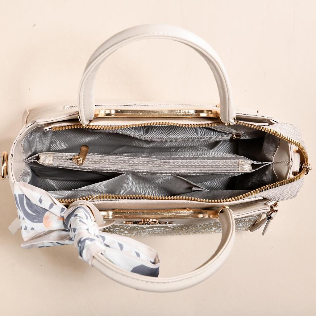 Women's Fashion Handbag with Scarf - 2026 New, Large Capacity, Printed Shoulder Crossbody Mother's Bag