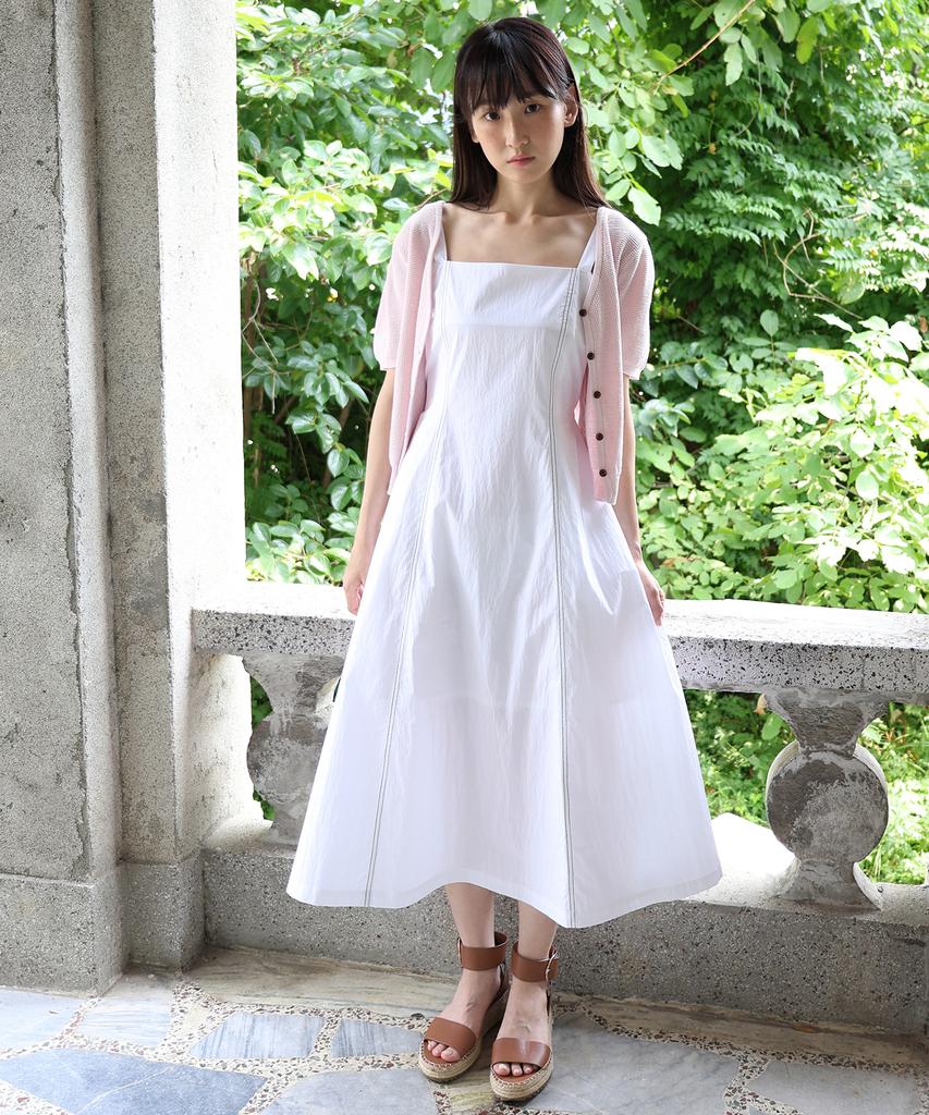 PAUL&ALICE Summer Cotton Camisole Dress / White