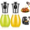 1 Pcs Air Fryer Oil Spray, 200 ML Oil and Vinegar Spray, Refillable Clear Oil Bottle Spray, Suitable for Cooking, Grilling Pasta