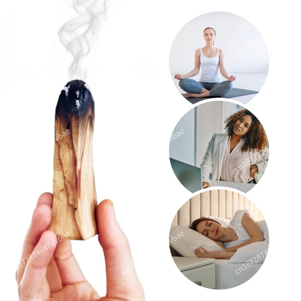 5-20 Stück Palo Santo Natürliche Räucherstäbchen Holz Räucherstab für Innenreinigung Yoga Heilung Aromatherapie Verbrenne Holzstreifen